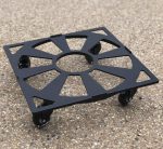 Square Aluminium Pot Trolley With Blade Wheels