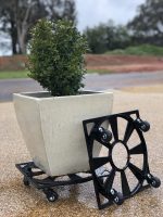 Square Aluminium Pot Trolley With Blade Wheels - Image 2