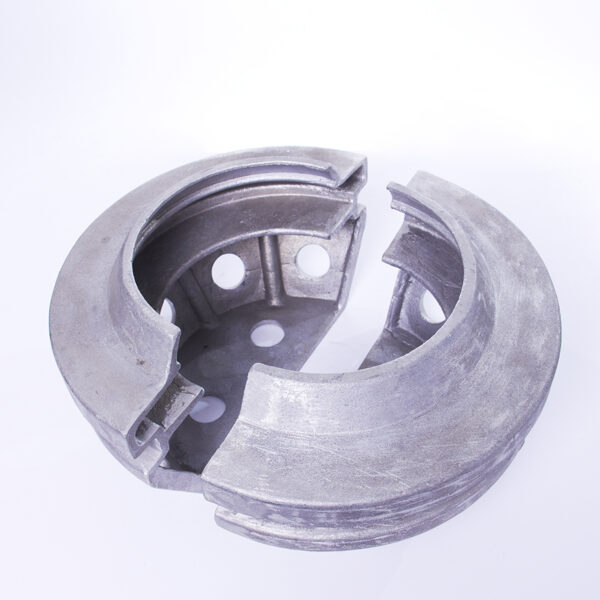 Aluminium ast split strainer for evacuating fluid from lakes, rivers and quarry sites. Comes with EPDM O Ring to secure together